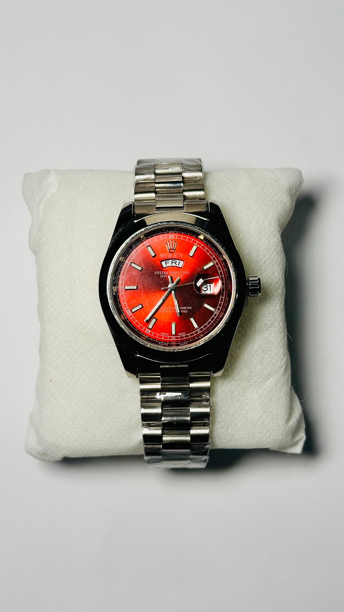 GMT Master | Silver Oyster Chain | Red Dial