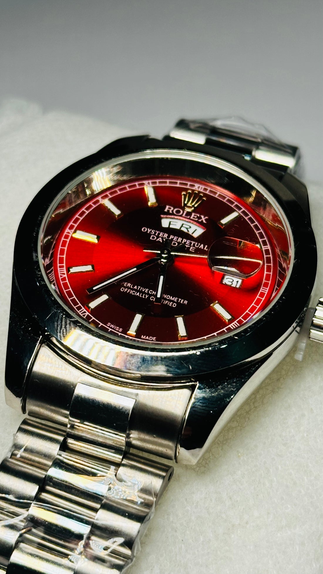 GMT Master | Silver Oyster Chain | Red Dial